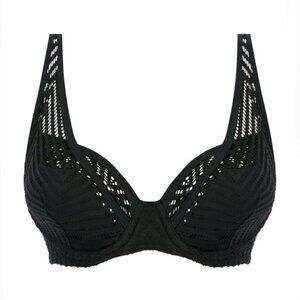 NWT - Sz 28DD- Freya Urban High Apex Bikini Swim Top in Color Night- Black